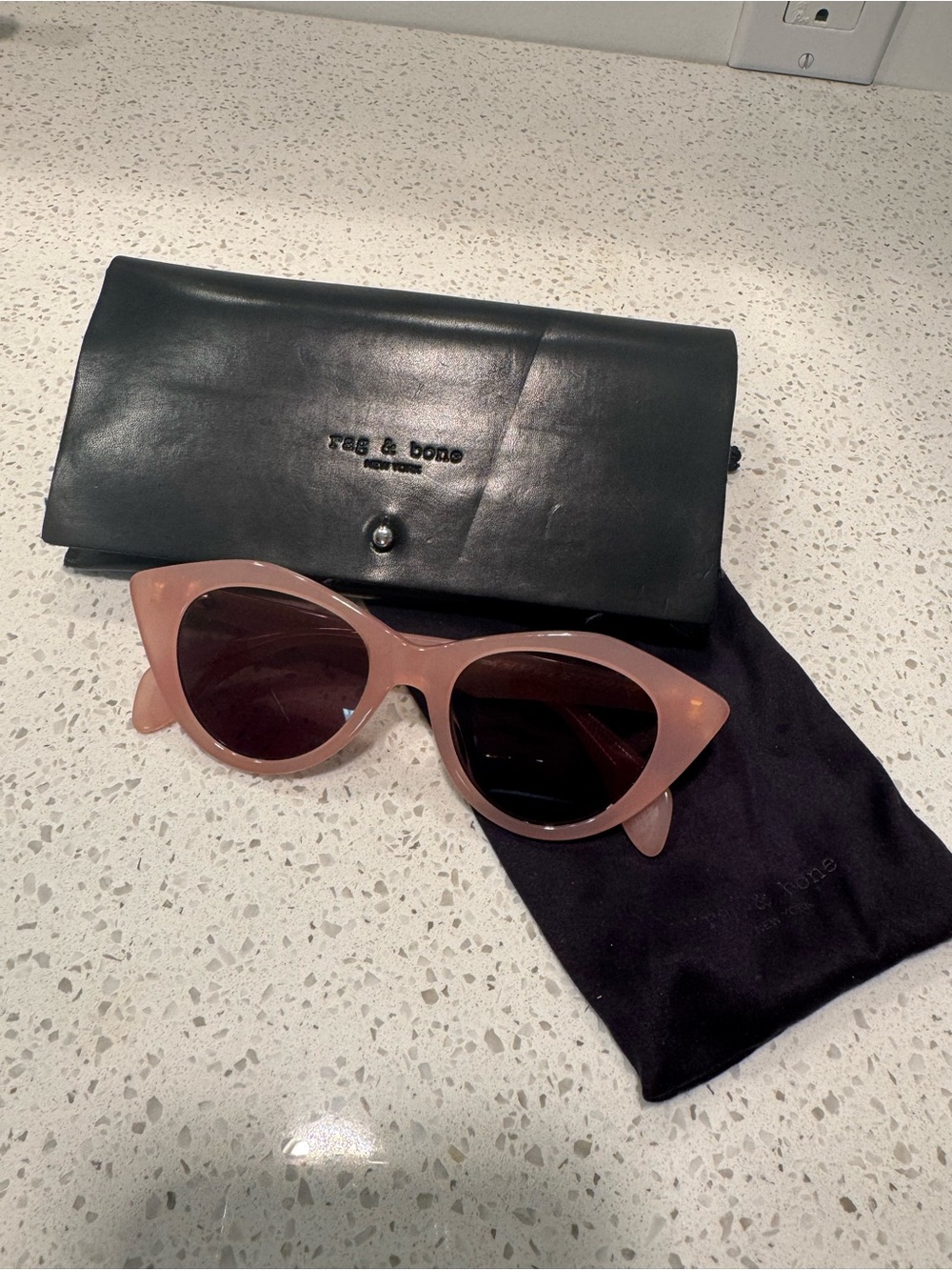 rag & bone Blush Pink Cat-Eye Sunglasses